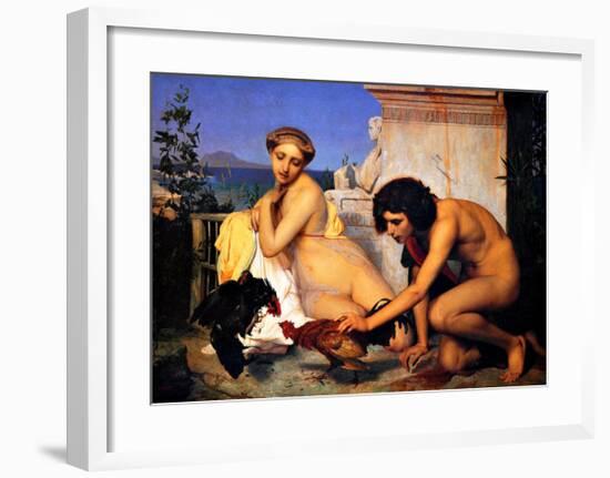 Young Greeks at a Cock Fight-Jean Leon Gerome-Framed Giclee Print