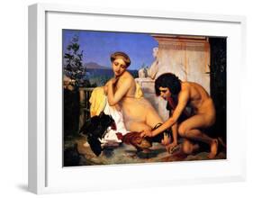 Young Greeks at a Cock Fight-Jean Leon Gerome-Framed Giclee Print