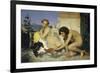 Young Greeks Encouraging Cocks to Fight, 1846-Jean-Léon Gérome-Framed Giclee Print