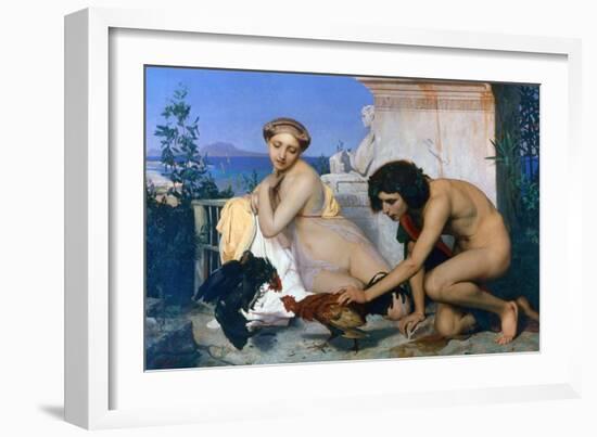 Young Greeks Encouraging Cocks to Fight, 1846-Jean-Leon Gerome-Framed Giclee Print