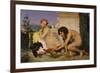 Young Greeks Encouraging Cocks to Fight, 1846-Jean Leon Gerome-Framed Giclee Print