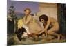 Young Greeks Encouraging Cocks to Fight, 1846-Jean Leon Gerome-Mounted Giclee Print