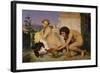 Young Greeks Encouraging Cocks to Fight, 1846-Jean Leon Gerome-Framed Giclee Print