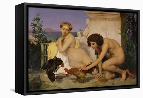 Young Greeks Encouraging Cocks to Fight, 1846-Jean Leon Gerome-Framed Stretched Canvas