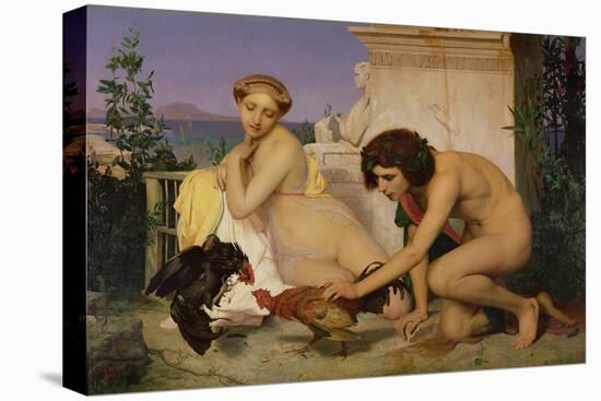 Young Greeks Encouraging Cocks to Fight, 1846-Jean Leon Gerome-Stretched Canvas