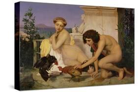 Young Greeks Encouraging Cocks to Fight, 1846-Jean Leon Gerome-Stretched Canvas