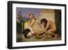 Young Greeks Encouraging Cocks to Fight, 1846-Jean Leon Gerome-Framed Giclee Print