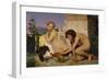 Young Greeks Encouraging Cocks to Fight, 1846-Jean Leon Gerome-Framed Giclee Print