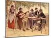 Young guitarist with group-Carl Fischer-Koystrand-Mounted Giclee Print