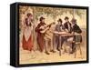 Young guitarist with group-Carl Fischer-Koystrand-Framed Stretched Canvas