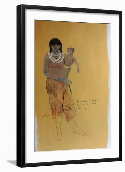 Young Hamer woman and baby-Susan Adams-Framed Giclee Print