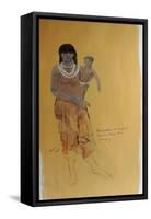 Young Hamer woman and baby-Susan Adams-Framed Stretched Canvas