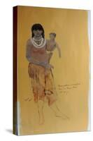 Young Hamer woman and baby-Susan Adams-Stretched Canvas