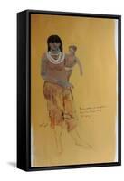 Young Hamer woman and baby-Susan Adams-Framed Stretched Canvas