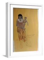 Young Hamer woman and baby-Susan Adams-Framed Giclee Print