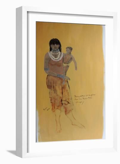 Young Hamer woman and baby-Susan Adams-Framed Giclee Print