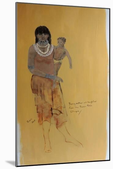 Young Hamer woman and baby-Susan Adams-Mounted Giclee Print