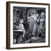 Young Handel Discovered Playing the Harpsichord in the Attic by His Parents-C.l. Doughty-Framed Giclee Print