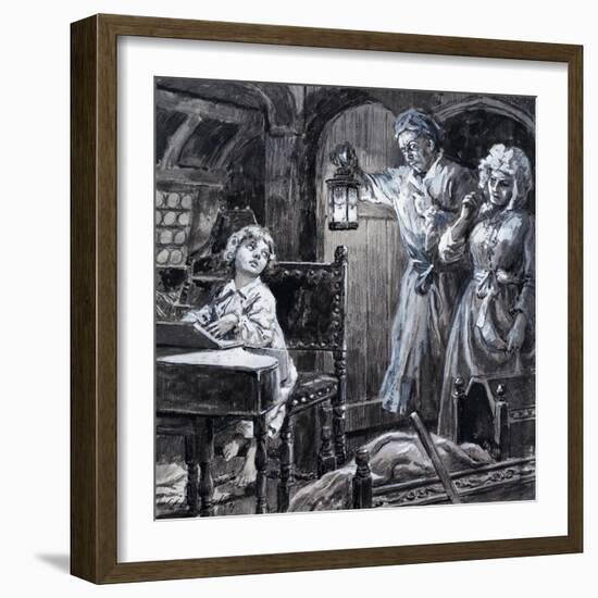 Young Handel Discovered Playing the Harpsichord in the Attic by His Parents-C.l. Doughty-Framed Giclee Print