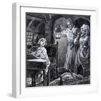 Young Handel Discovered Playing the Harpsichord in the Attic by His Parents-C.l. Doughty-Framed Giclee Print