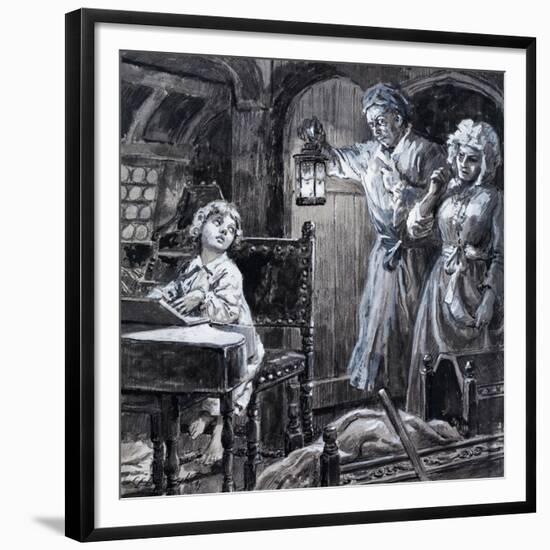 Young Handel Discovered Playing the Harpsichord in the Attic by His Parents-C.l. Doughty-Framed Giclee Print