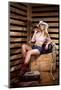 Young, Happy and Sexy Cowgirl in Western Style-shmeljov-Mounted Photographic Print