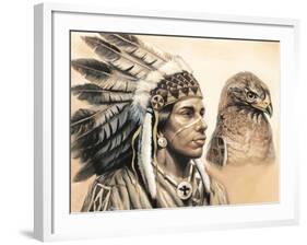 Young Hawk-unknown Ampel-Framed Art Print