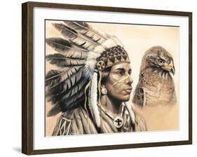 Young Hawk-unknown Ampel-Framed Art Print