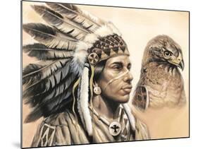 Young Hawk-unknown Ampel-Mounted Art Print