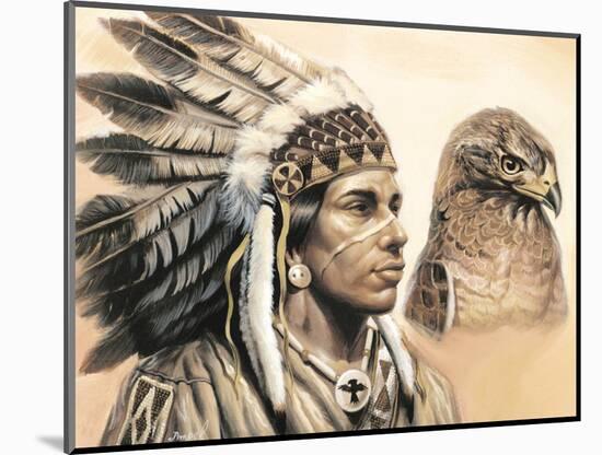 Young Hawk-unknown Ampel-Mounted Art Print