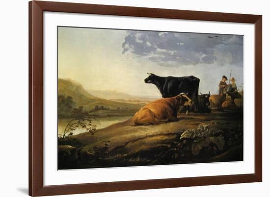 Young Herdsmen with Cows-Aelbert Cuyp-Framed Art Print