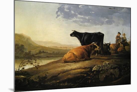 Young Herdsmen with Cows-Aelbert Cuyp-Mounted Art Print