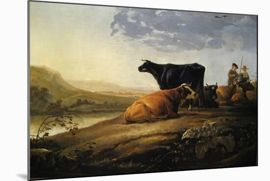 Young Herdsmen with Cows-Aelbert Cuyp-Mounted Art Print