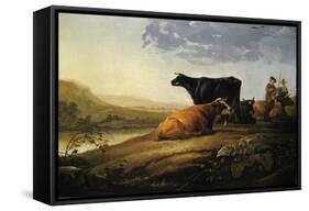 Young Herdsmen with Cows-Aelbert Cuyp-Framed Stretched Canvas