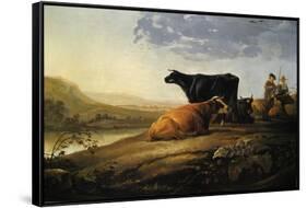 Young Herdsmen with Cows-Aelbert Cuyp-Framed Stretched Canvas