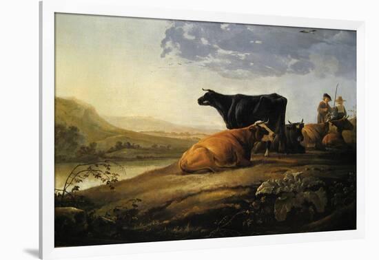 Young Herdsmen with Cows-Aelbert Cuyp-Framed Art Print