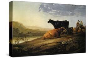Young Herdsmen with Cows-Aelbert Cuyp-Stretched Canvas