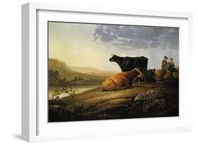 Young Herdsmen with Cows-Aelbert Cuyp-Framed Art Print