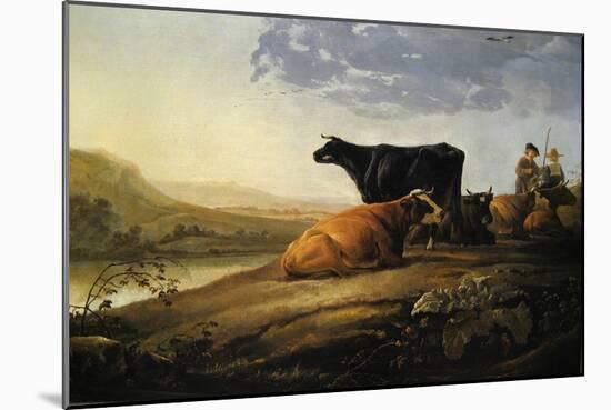 Young Herdsmen with Cows-Aelbert Cuyp-Mounted Art Print