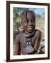 Young Himba Girl, Her Body Lightly Smeared with Mixture of Red Ochre, Butterfat and Herbs, Namibia-Nigel Pavitt-Framed Photographic Print