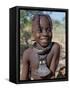 Young Himba Girl, Her Body Lightly Smeared with Mixture of Red Ochre, Butterfat and Herbs, Namibia-Nigel Pavitt-Framed Stretched Canvas