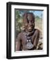 Young Himba Girl, Her Body Lightly Smeared with Mixture of Red Ochre, Butterfat and Herbs, Namibia-Nigel Pavitt-Framed Premium Photographic Print