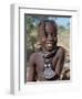 Young Himba Girl, Her Body Lightly Smeared with Mixture of Red Ochre, Butterfat and Herbs, Namibia-Nigel Pavitt-Framed Photographic Print