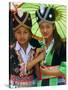 Young Hmong Women in Traditional Dress, Lao New Year Festival, Luang Prabang, Laos, Indochina-null-Stretched Canvas