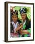 Young Hmong Women in Traditional Dress, Lao New Year Festival, Luang Prabang, Laos, Indochina-null-Framed Photographic Print