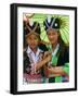 Young Hmong Women in Traditional Dress, Lao New Year Festival, Luang Prabang, Laos, Indochina-null-Framed Photographic Print