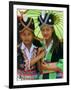 Young Hmong Women in Traditional Dress, Lao New Year Festival, Luang Prabang, Laos, Indochina-null-Framed Photographic Print