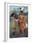 Young Iban or Sea Dayaks People in Gala Attire, Borneo, 1922-Charles Hose-Framed Giclee Print