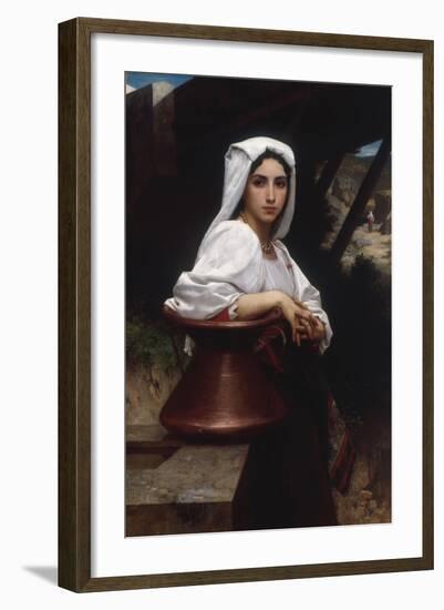 Young Italian Girl Drawing Water From A Well, 1871-William Adolphe Bouguereau-Framed Giclee Print