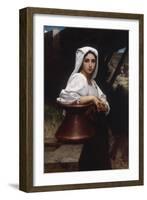 Young Italian Girl Drawing Water From A Well, 1871-William Adolphe Bouguereau-Framed Giclee Print